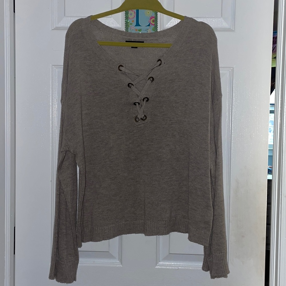 American Eagle Half Laced Up Sweater